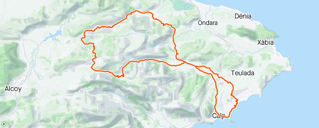 Map of the activity, Dernière ride Calp