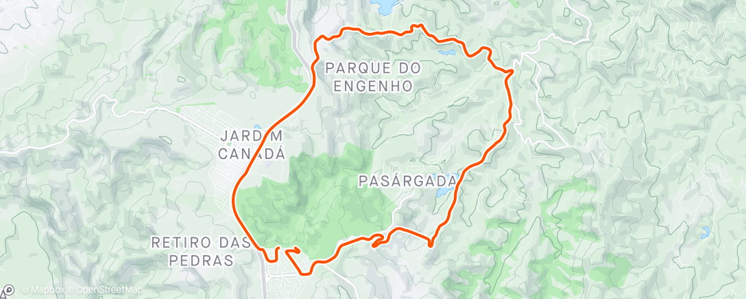 Map of the activity, Endurance bike