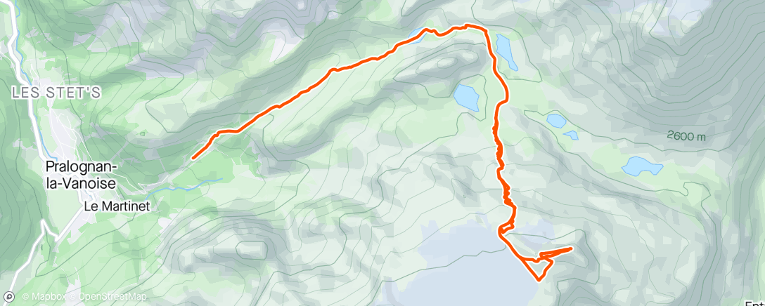Map of the activity, Ski de randonnée dans l'après-midi