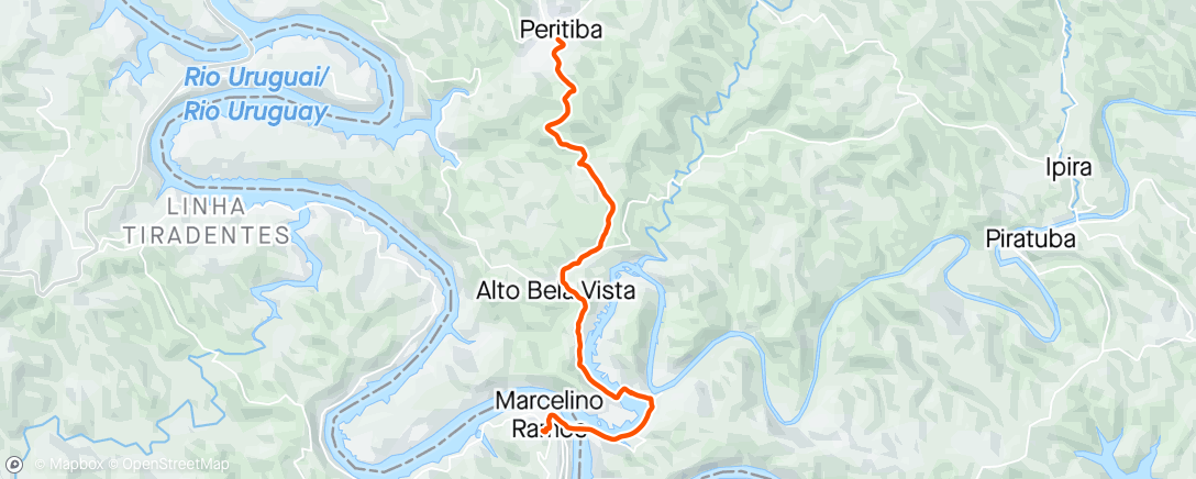 Map of the activity, Caminhada matinal