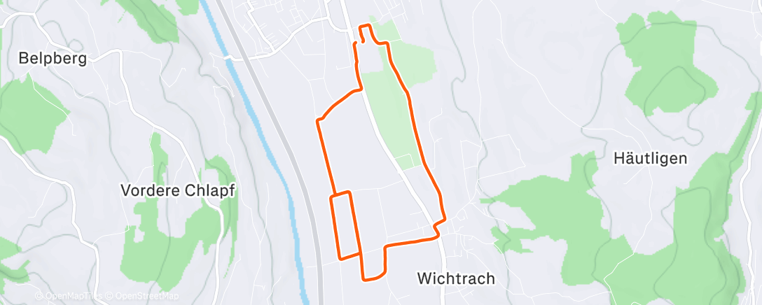 Map of the activity, Morning Run