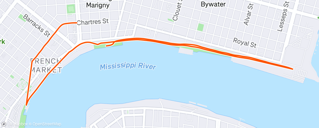 Map of the activity, Morning Run