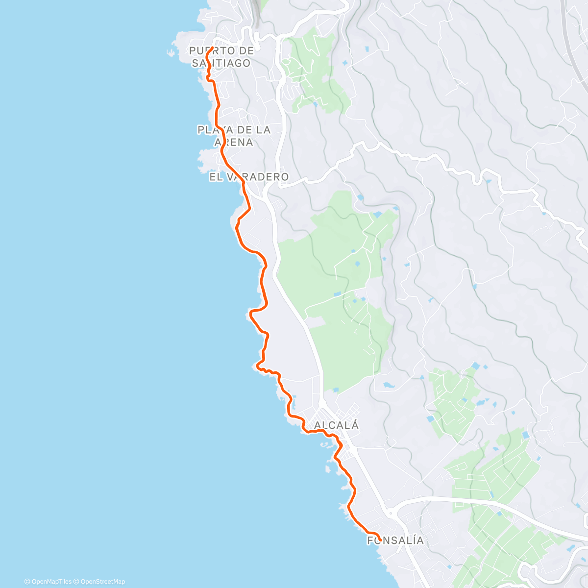 Map of the activity, Easy run