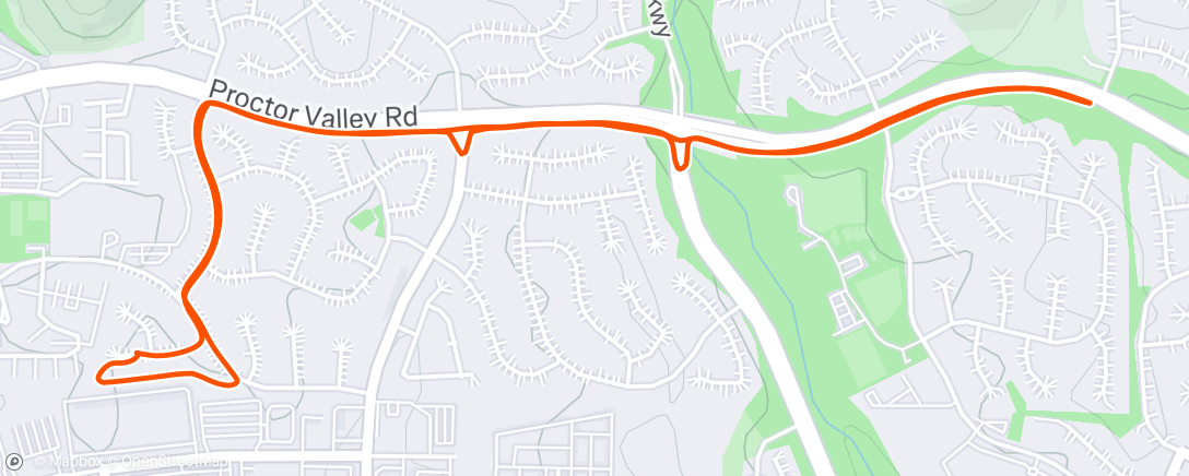 Map of the activity, Afternoon Run