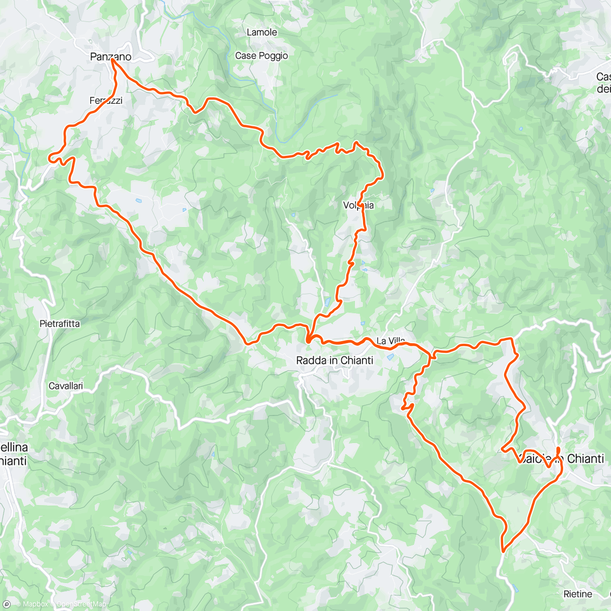 Map of the activity, L'eroica