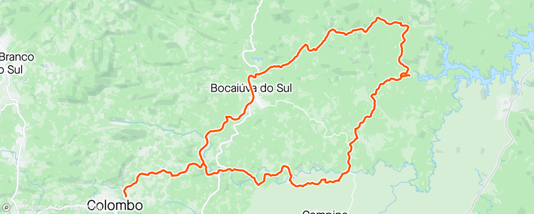 Map of the activity, Pedalada em gravel bike matinal
