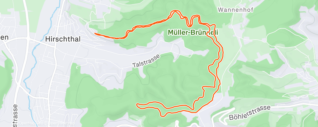 Map of the activity, Kurze Mittagsrunde