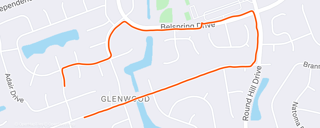 Map of the activity, Afternoon Walk