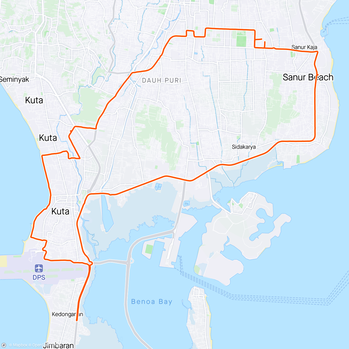 Map of the activity, Morning Ride - Kuta Ngupi
