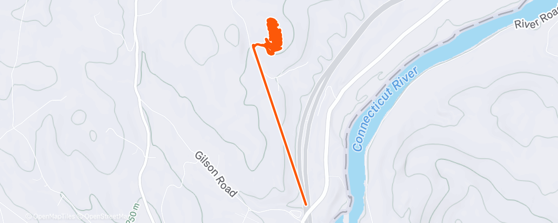 Map of the activity, Not really fun, but it was  a workout