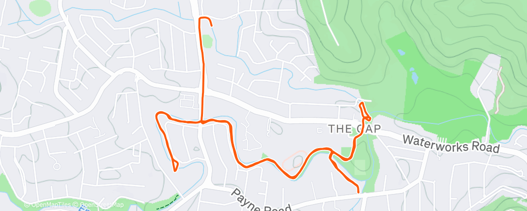 Map of the activity, Morning Run