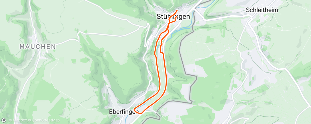 Map of the activity, Abendlauf