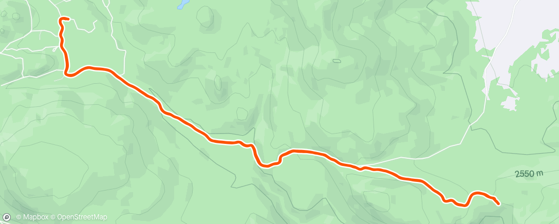 Map of the activity, Afternoon Trail Run