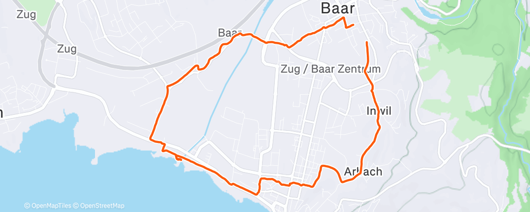 Map of the activity, Lauf am Nachmittag