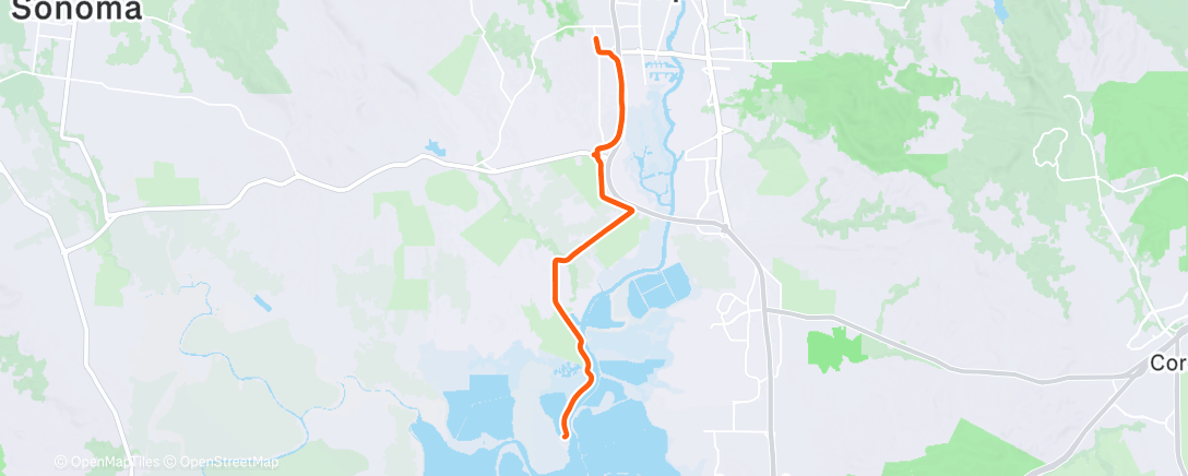 Map of the activity, Lunch Ride