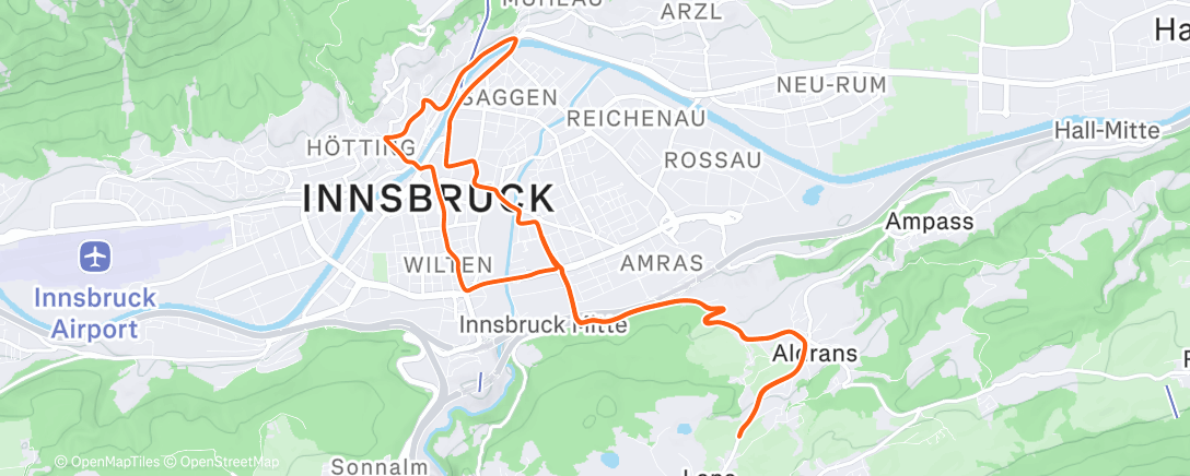 Map of the activity, Zwift - Lutscher in Innsbruck