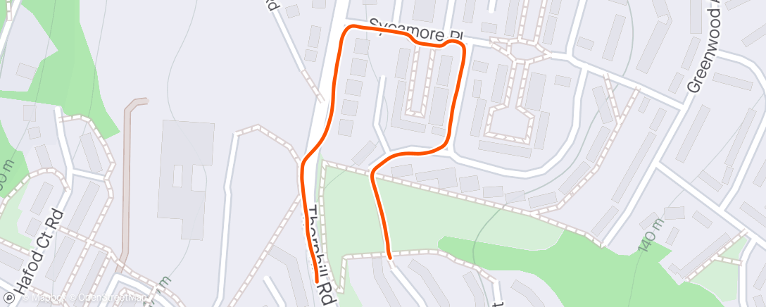 Map of the activity, Late lunch walk