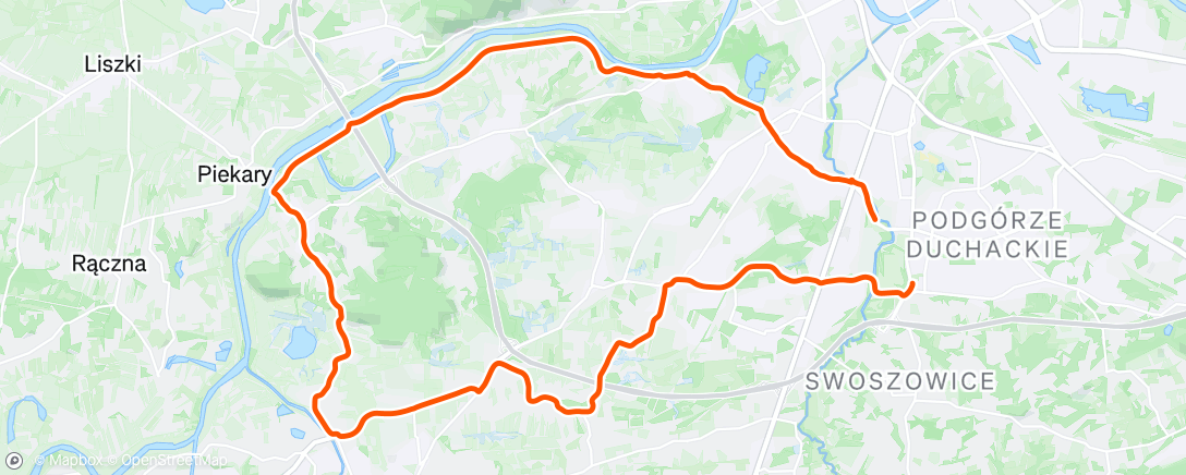 Map of the activity, Afternoon Ride