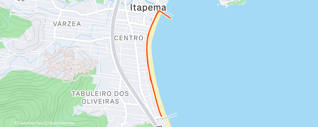 Map of the activity, Corrida matinal
