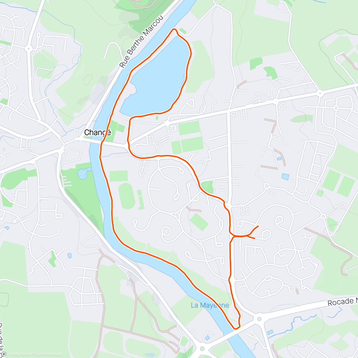 Map of the activity, Run mayennais