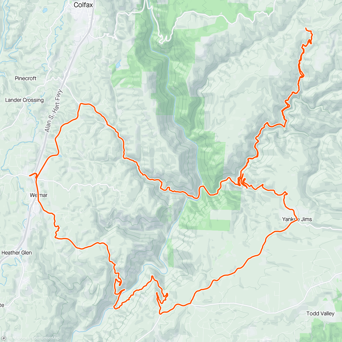 Mapa de la actividad (If I'm only going to ride once a week, it might as well be a good one every time!)