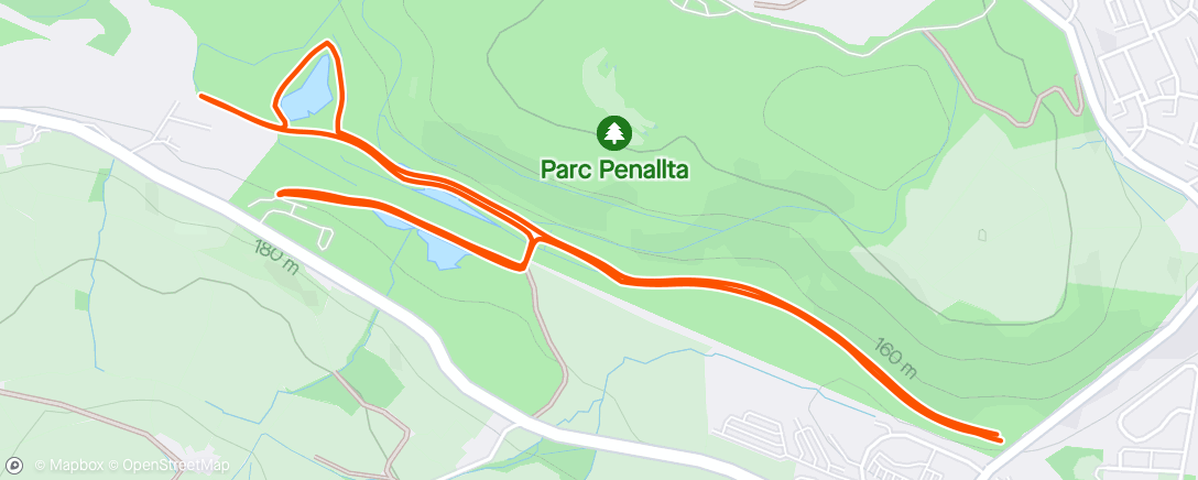 Map of the activity, Penallta parkrun - 30 min pacer