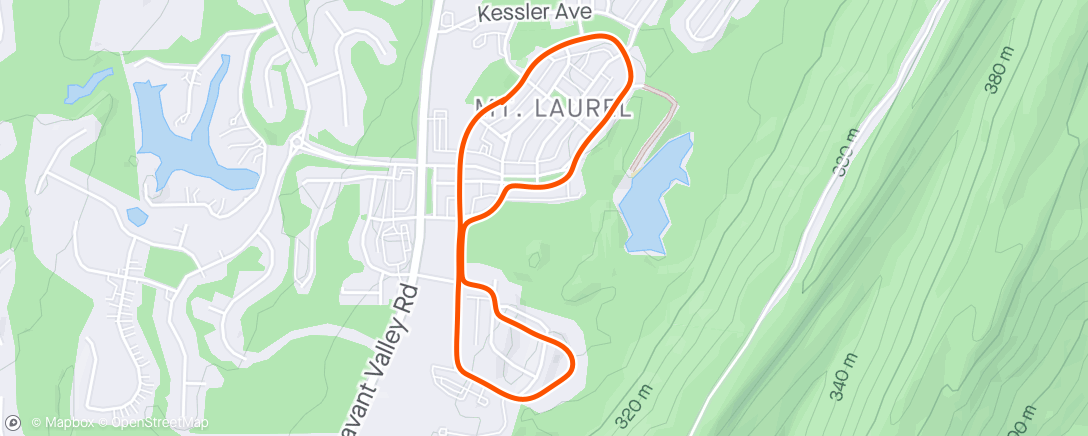 Map of the activity, Pre-Golf Morning Run
