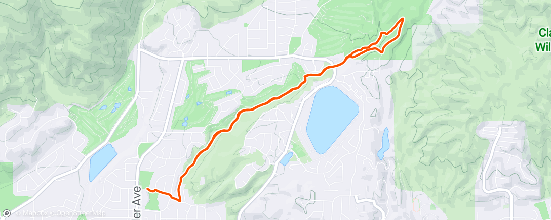 Map of the activity, Marshall Canyon