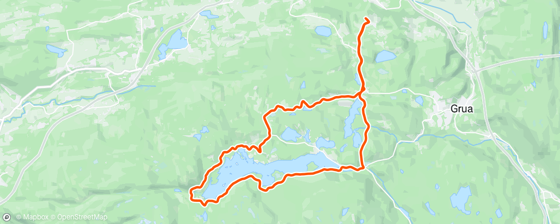 Map of the activity, Afternoon Run