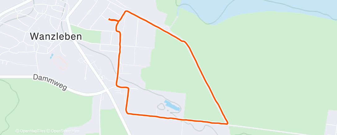 Map of the activity, Lauf am Nachmittag