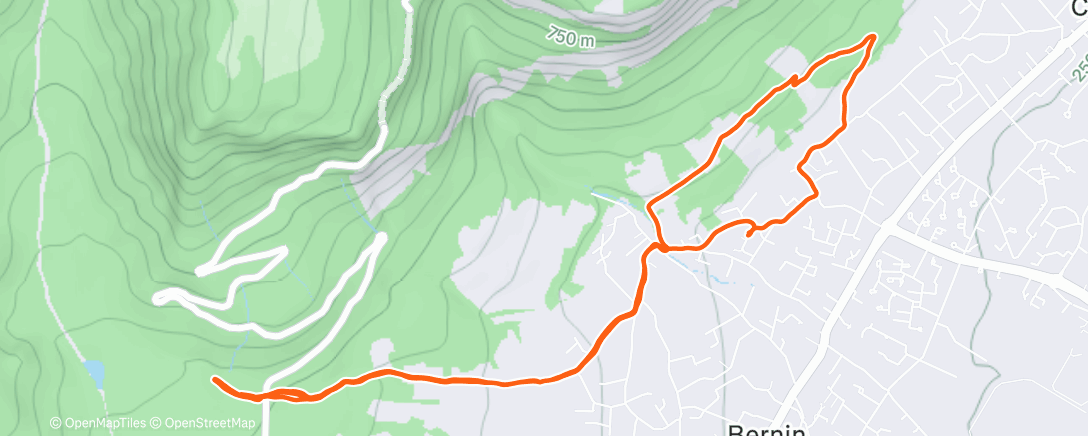 Map of the activity, VMA en bosse ⚡️