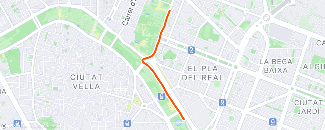 Map of the activity, Carrera de mañana