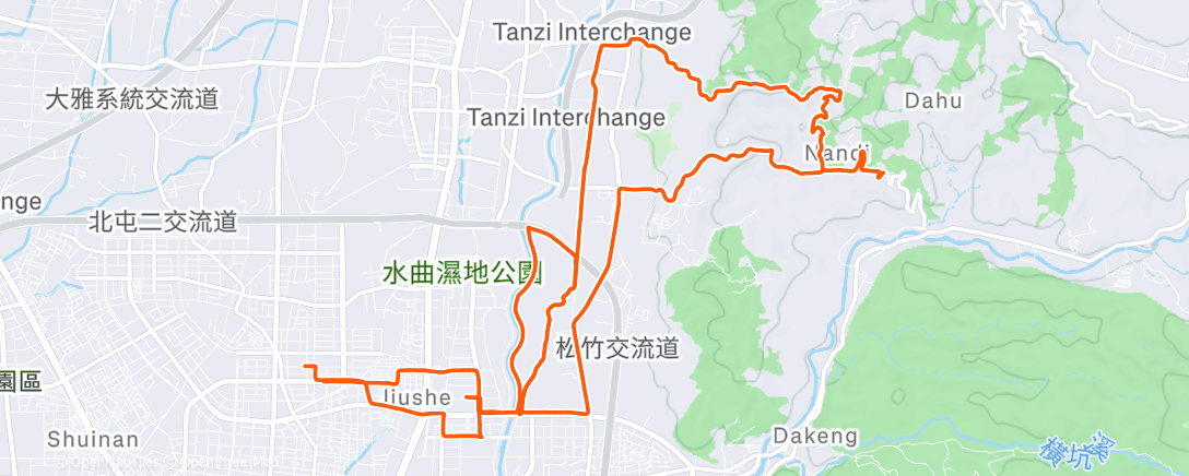 Map of the activity, 晨間騎乘