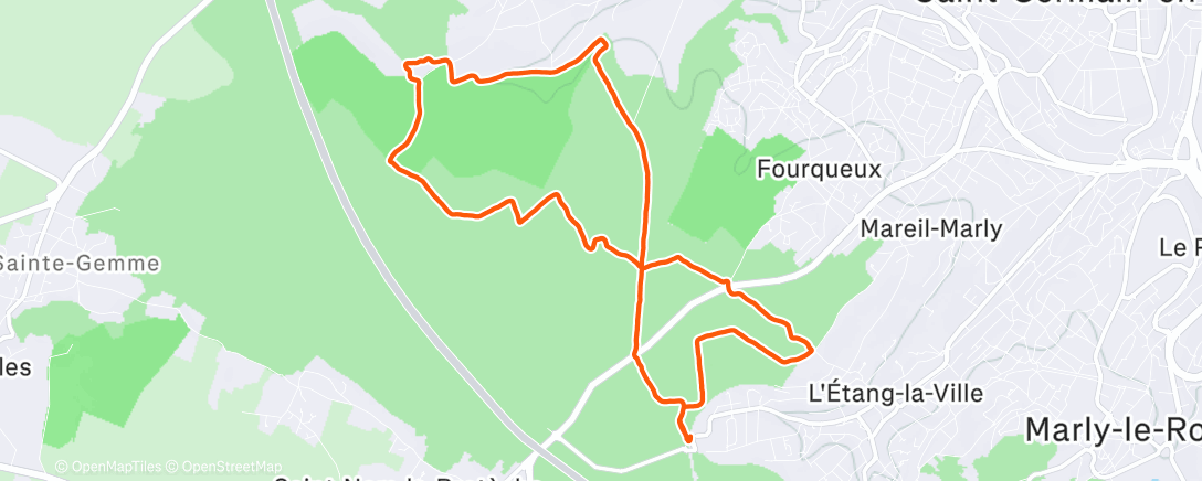 Map of the activity, Forêt de Marly nord
