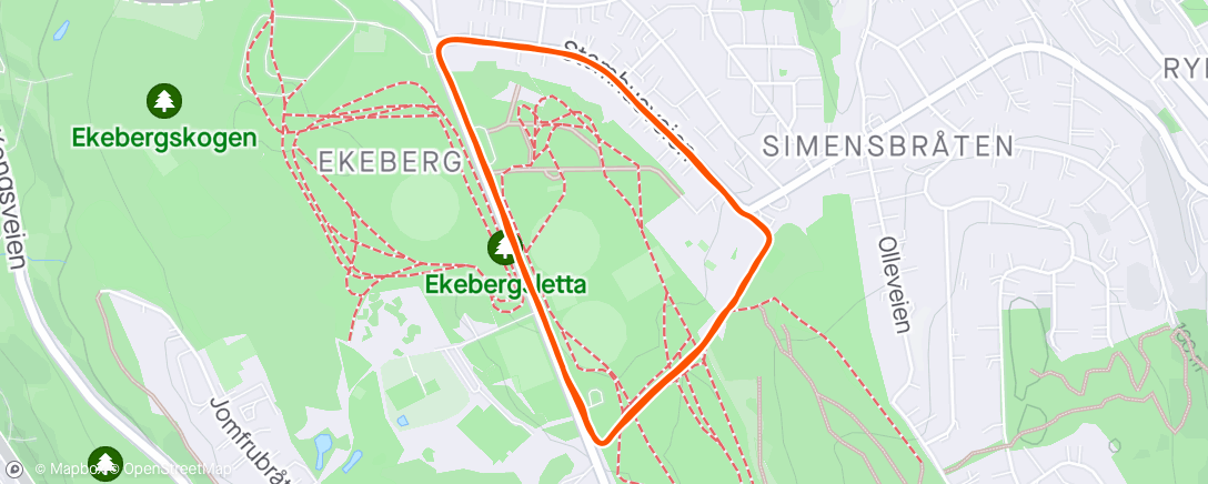 Map of the activity, 5 km