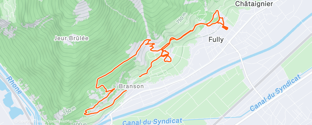 Map of the activity, Lunch Ride