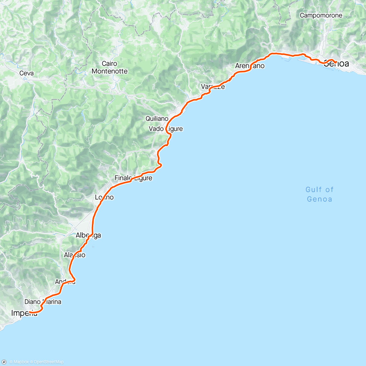Map of the activity, T5 Genua
