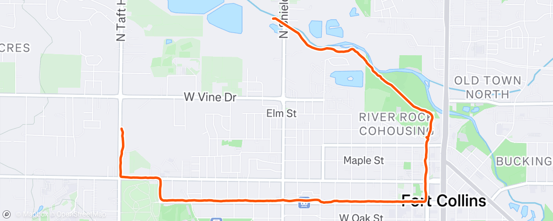 Map of the activity, Ride with squish