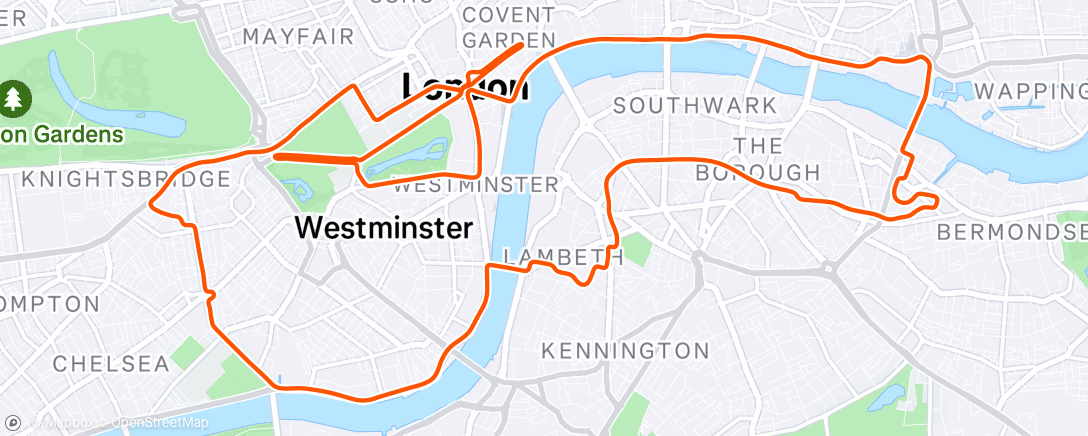 Карта физической активности (Zwift - Greatest London Flat in London)