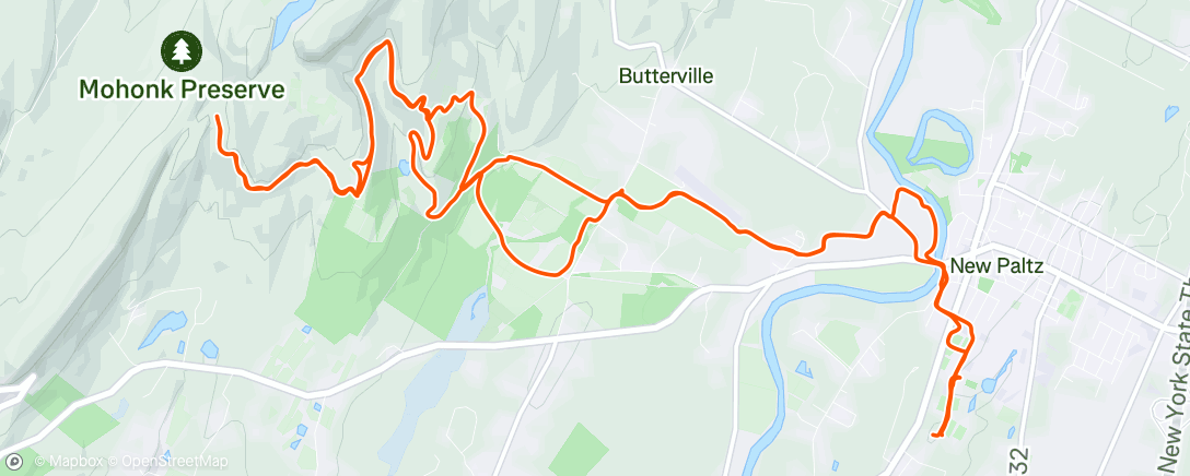 Map of the activity, Lunch Ride