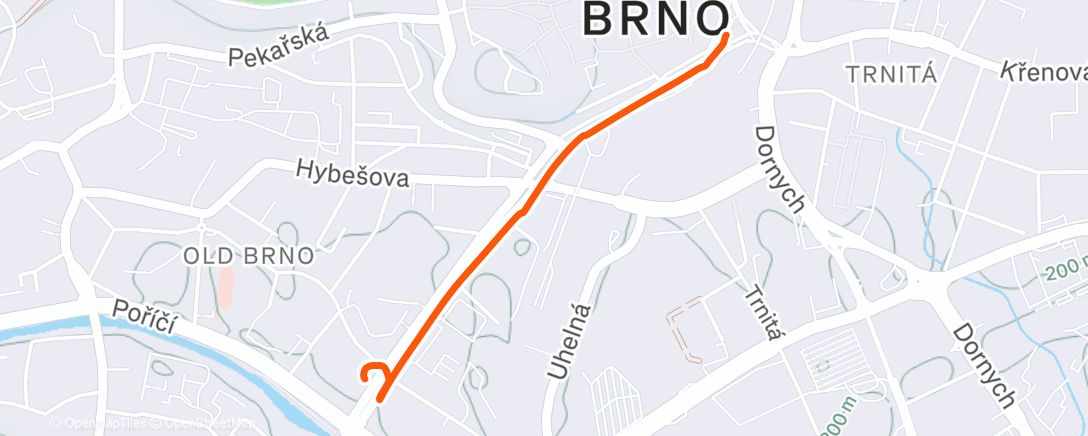 Map of the activity, Evening Walk