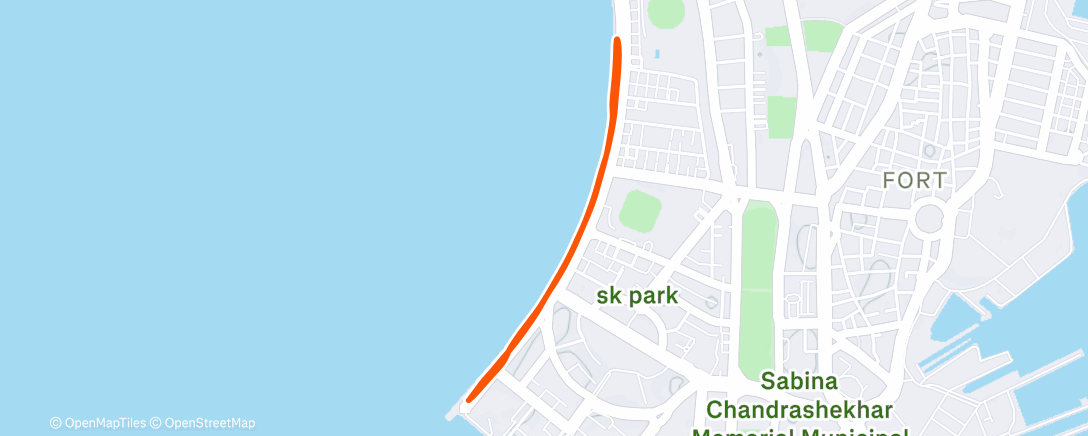 Map of the activity, Morning Run