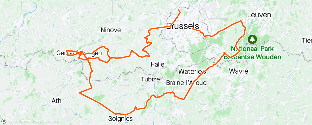 「Brussels cycling classic」活動的地圖