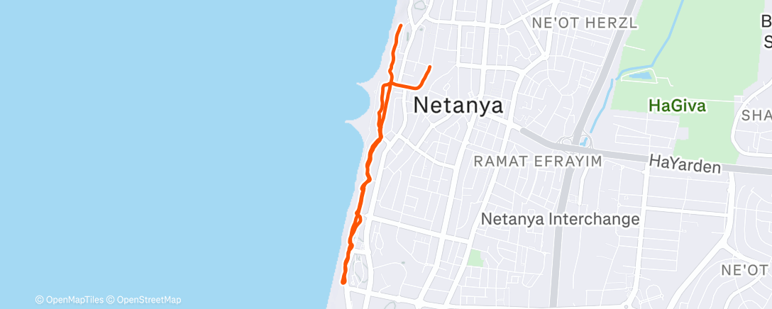 Map of the activity, Morning Run