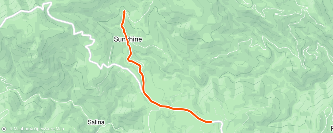 Map of the activity, Afternoon Run