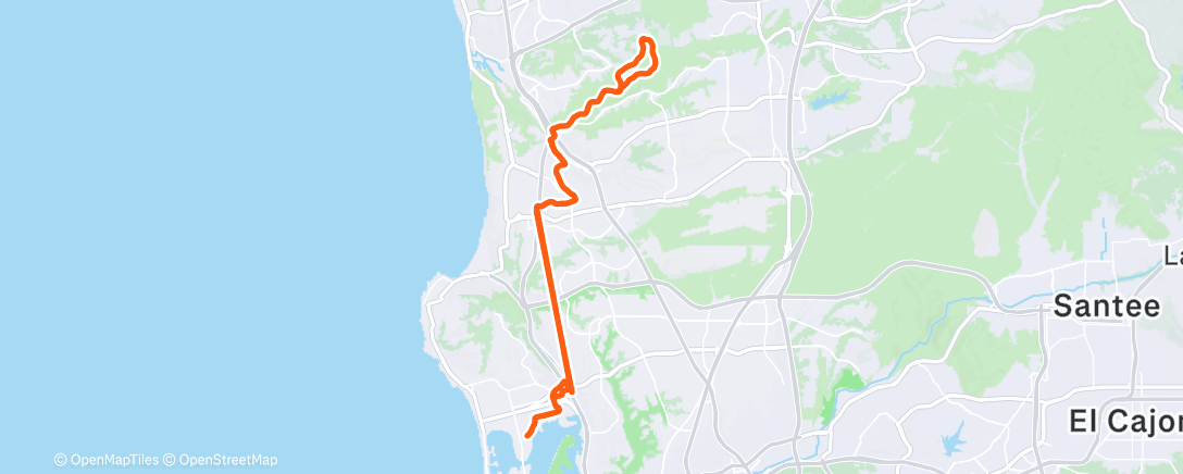 Map of the activity, Morning Mountain Bike Ride