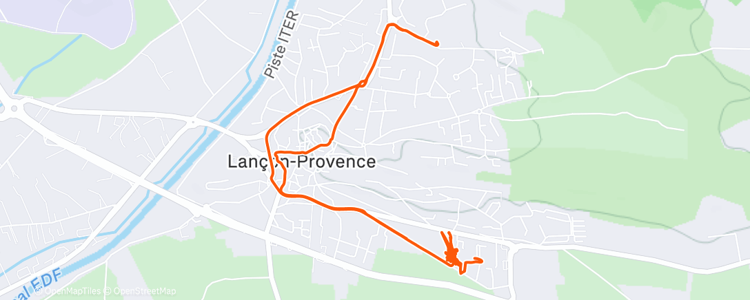 Map of the activity, Gravel le matin