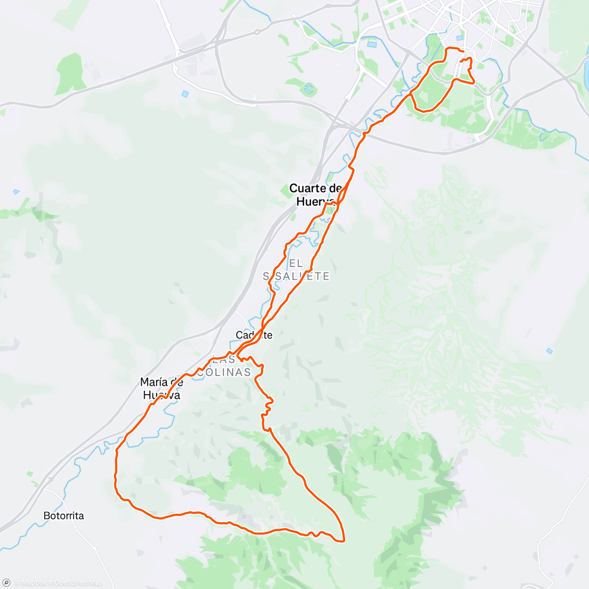 Carte de l'activité Bicicleta de montaña por la tarde con Pedro