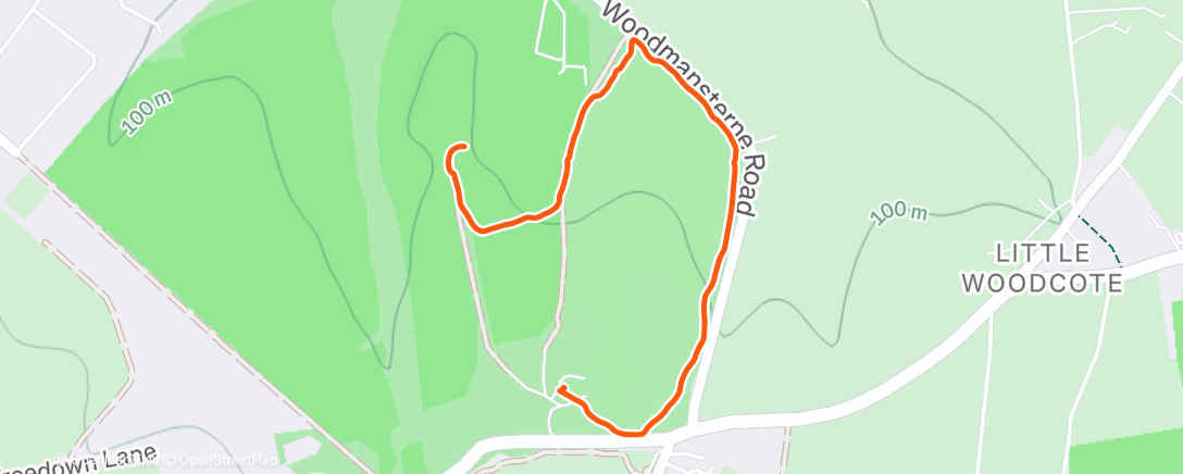Map of the activity, Afternoon Walk