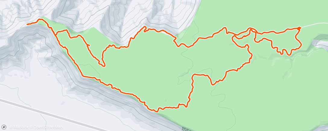 Map of the activity, Gooseberry Mesa